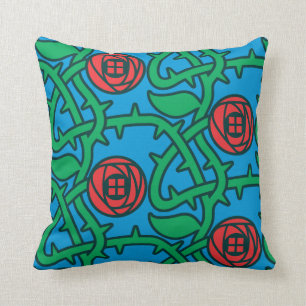 Coussin Charles Rennie Mackintosh Motif Rose