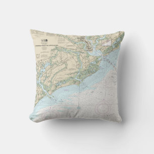 Coussin Charleston Harbour et Approches Graphique nautique