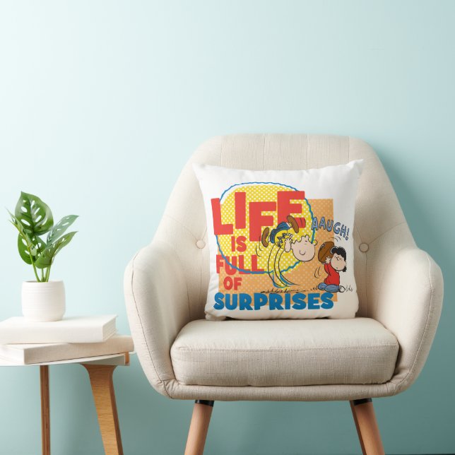 Coussin Charlie Brown & Lucy - La vie est pleine de surpri (Chaise)