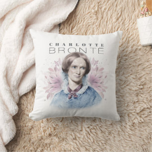 Coussin Charlotte Bronte Portrait de Richmond avec Fleurs