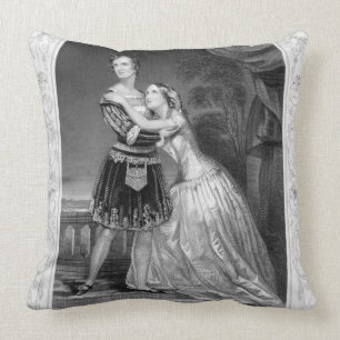 Coussin Charlotte et Susan Cushman comme Romeo et Juliet,