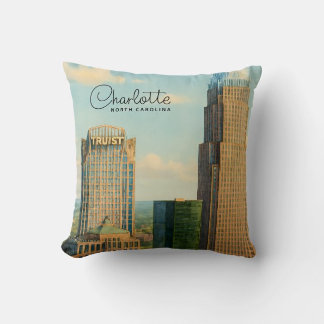 Coussin Charlotte NC Aquarelle Horizon Voyage (Recto)