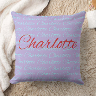Coussin Charlotte Nom Motif Design
