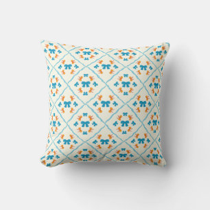 Coussin Charmant nœud papillon géométrique carreau crème a