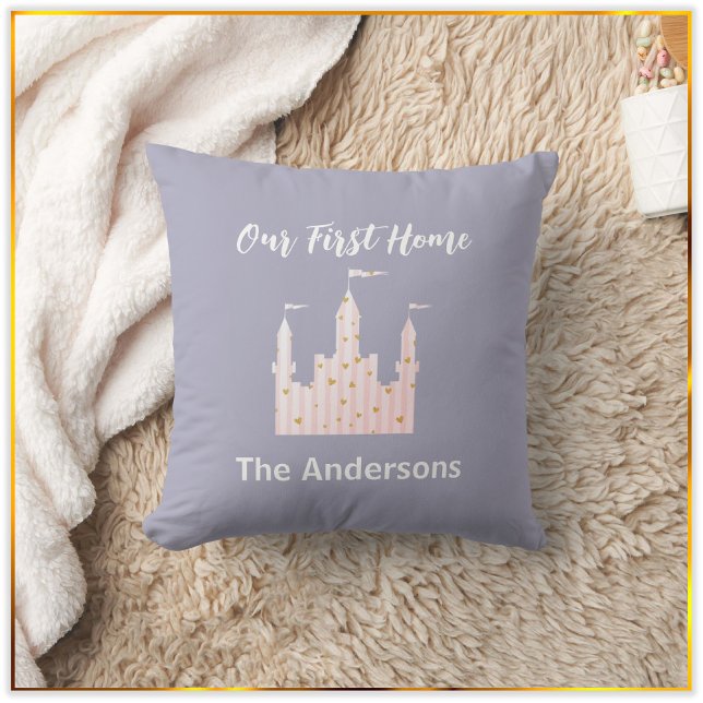 Coussin Charmant Notre Premier Château Maison (Créateur téléchargé)