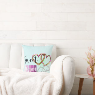 Coussin Charmant Pastel Coeur Épervier