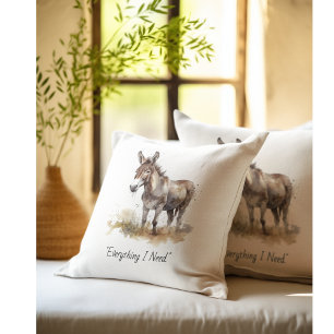 Coussin Charmante Serenity Donkey, personnalisé