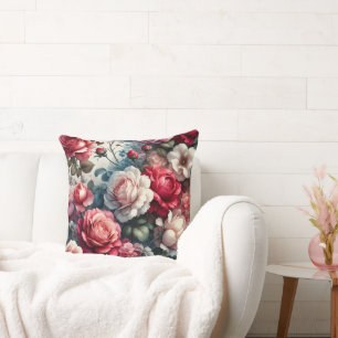 Coussin Charme floral de la rose intemporelle