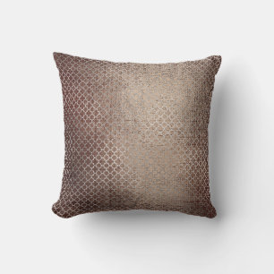 Coussin Charme Noir de brun d'argent d'art déco de