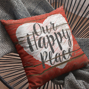 Coussin Charming Our Happy Place Citation Coeur
