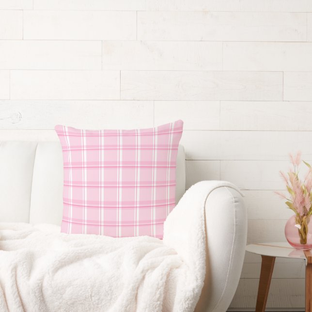 Coussin Charming Pink Plaid (Canapé)