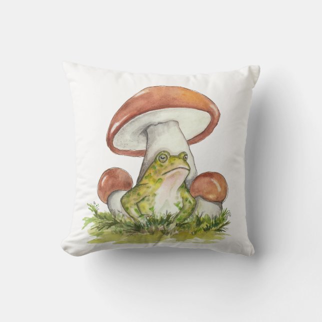 Coussin Charming Toad Under Musroom (Recto)