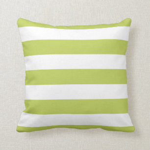 Coussin Chartreuse moderne et rayures blanches
