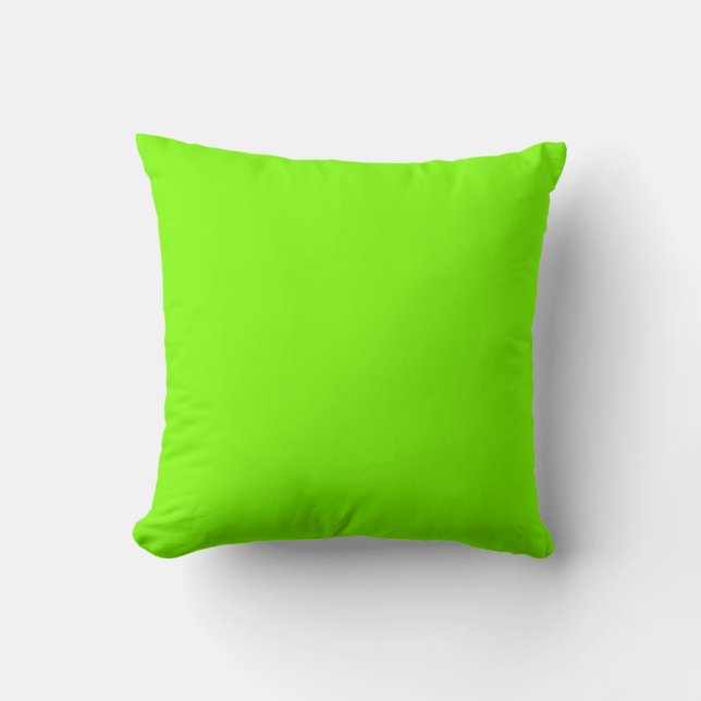 Coussin Chartreuse (Vert néon) 7FFF00 Couleur - Option Nom (Recto)