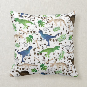 Coussin Chasse à dinosaure ! Dinosaures sur des enfants de