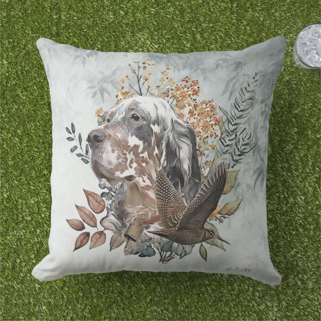Coussin Chasse à la bécasse, Chasse à la bécasse, Art (Herbe)