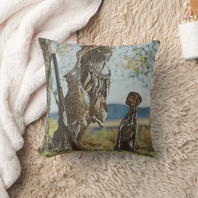 Coussin Chasse au lapin avec GSP (Couverture)