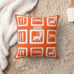 Coussin Chasse au sommeil à manger personnalisée 1er Deer