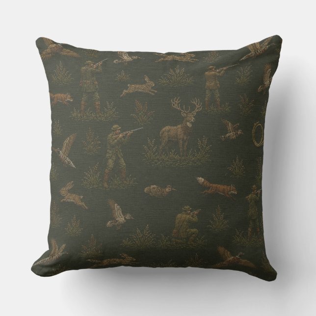 Coussin Chasse, chasseur, Chasse  (Recto)