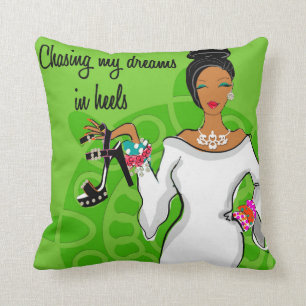 Coussin Chasse de mes rêves dans des talons