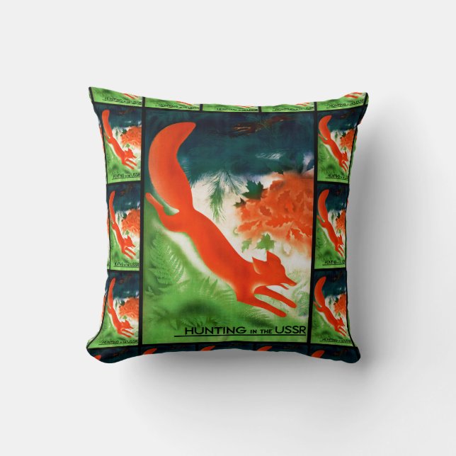 Coussin Chasse en URSS (Recto)