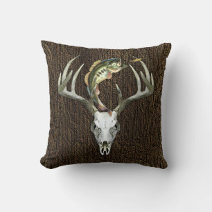 Coussin Chasse Rustique Pêche aux Antlers