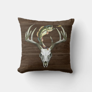 Coussin Chasse Rustique Pêche aux Antlers