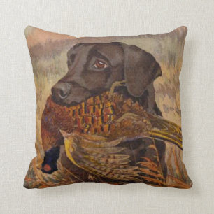 Coussin Chasse vintage de laboratoire de chocolat
