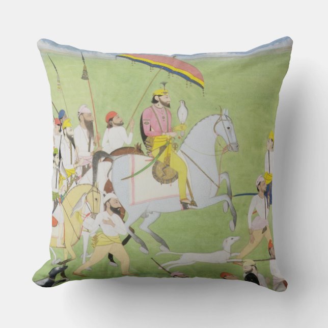 Coussin Chasses de Dhian Singh de raja 1796-1840) (avec le (Recto)