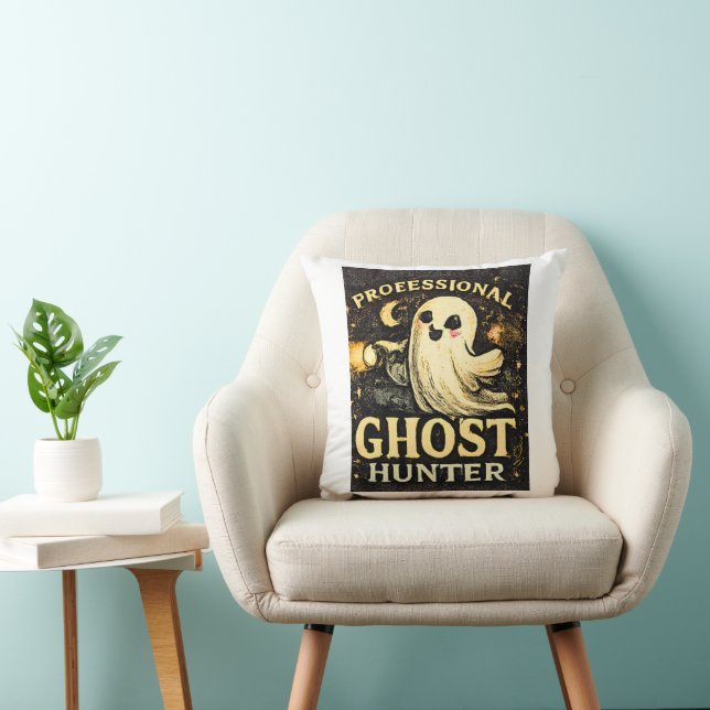 Coussin Chasseur de Fantômes Professionnel Drôle Halloween (Chaise)