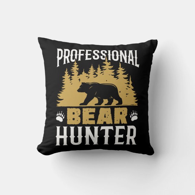 Coussin Chasseur professionnel d'ours (Recto)