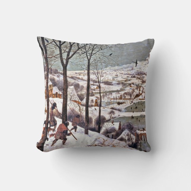 Coussin Chasseurs dans la neige, Pieter Bruegel l'Ancien (Recto)