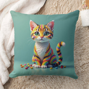 Coussin Chat à bonbons Margay couleur mignonne