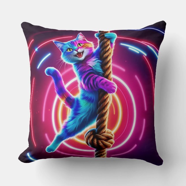Coussin Chat à pendaison de Neon (Recto)