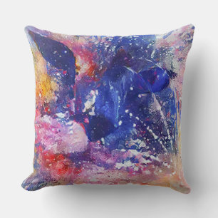 Coussin Chat Abstrait cosmique Dreamscape