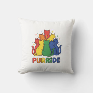 Coussin Chat arc-en-ciel vintage vecteur de conception Pur