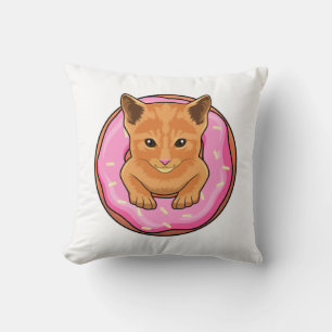 Coussin Chat avec Donut