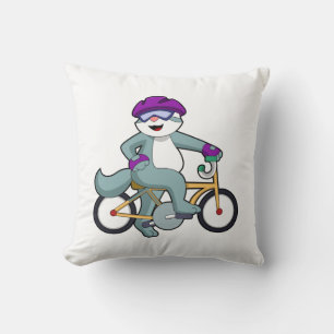 Coussin Chat avec vélo