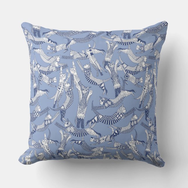 Coussin chat bleu (Recto)