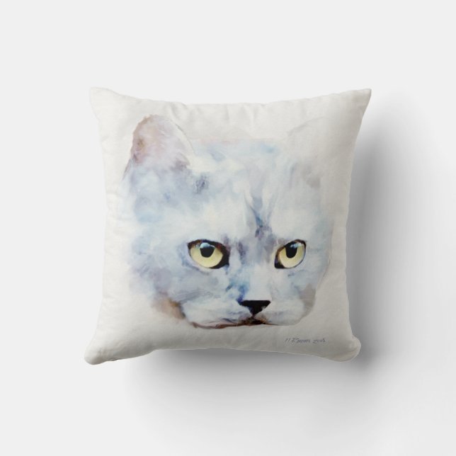 Coussin Chat bleu russe (Verso)