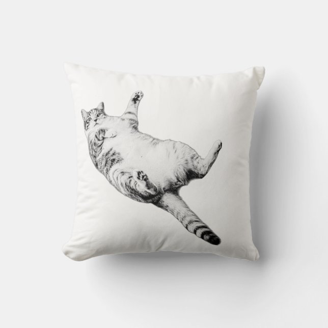 Coussin Chat confortable avec attitude (Recto)