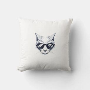 Coussin Chat cool avec lunettes de soleil Lancer l'oreille