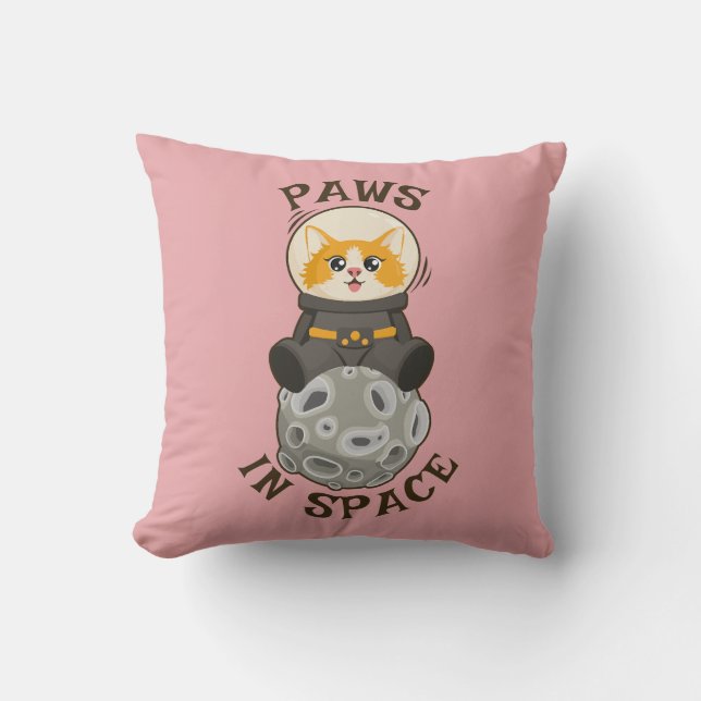 Coussin Chat cool dans l'espace Chat Astronaute Animal cos (Recto)