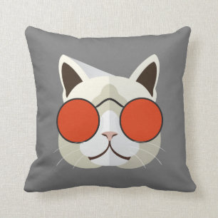 Coussin Chat cool en lunettes de soleil