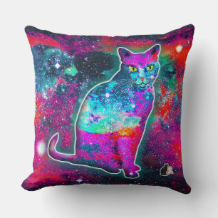 Coussin Chat Cosmique Delta