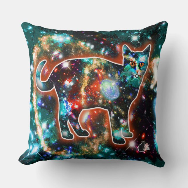 Coussin Chat Cosmique Gamma (Recto)