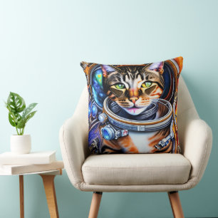 Coussin Chat d'astronaute de Galaxie