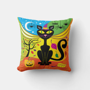 Coussin Chat de brise effrayant