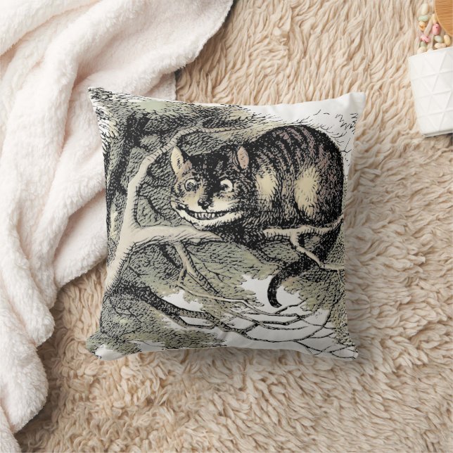 Coussin Chat de Cheshire Alice au Pays des Merveilles Clas (Couverture)