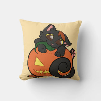Coussin chat de dessin animé Halloween mignon